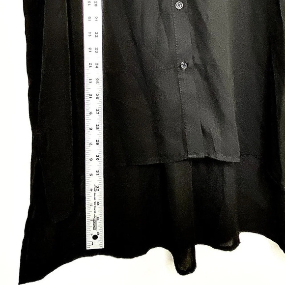 NWT Chico's 3 Lengthened Layer Bevin Basic Tank Top Sheer Black Button Down XL - Picture 8 of 10
